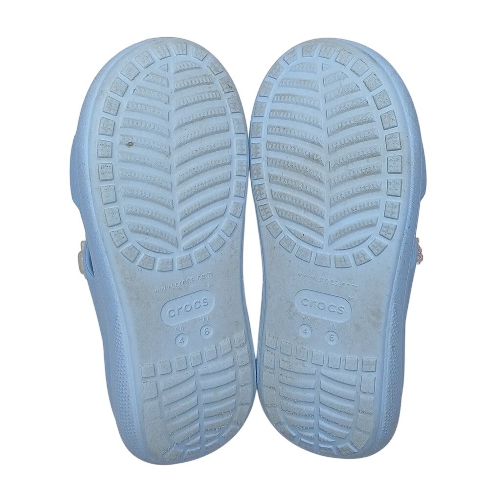 Crocs Classic Slide Women Size 6 Light Blue Sanrio Jibbitz Platform Sandals - Picture 6 of 7